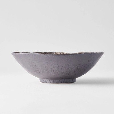 Made In Japan Nepravidelná misa Akane Grey 24/22 cm