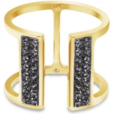 Spark Prsten šedý se Swarovski Elements Radiance PGFMP2SN Silver Night