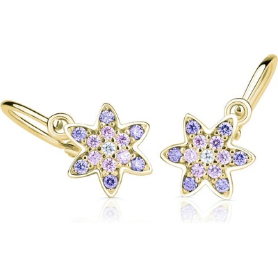 Danfil detské náušničky hviezdičky C2206/G4 zo žltého zlata brizura