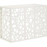 vidaXL Покритие за климатик Бяло 110 x 50 x 80 cm Стомана (8014165)