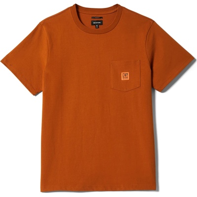 Brixton Мъжка тениска Brixton Global HW S/S Boxy PKT Tee T-shirt - Rustic Caramel (216-6964-0311)