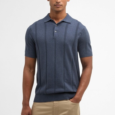 Barbour Wellburn Knitted Polo Shirt Navy