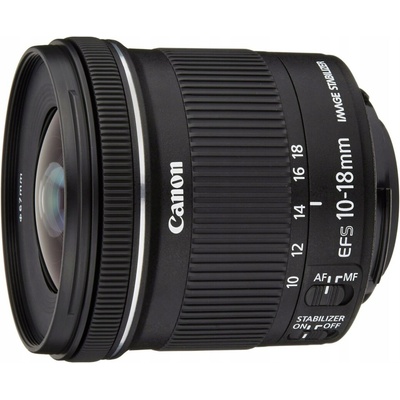 Canon Objektiv EF-S 10-18mm F4.5-5.6 IS STM Ultraširokoúhlý pro EOS Černý