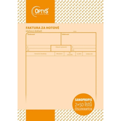 Optys 1073 FAktura za hotové A5 NCR