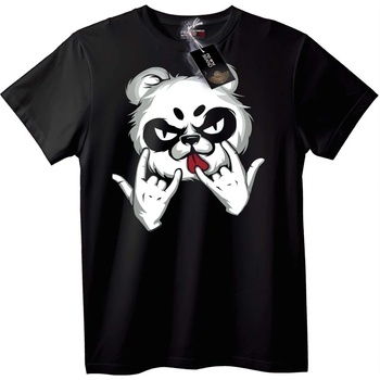 NOONEBRAND Тениска Рок панда - S, Black