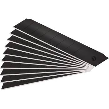 Fortum резервно острие 10 броя, черно, двоен режещ ръб; 18x100x0, 5mm, 7 сегмента, стомана SK2, HRC = 65, лазерно заточване