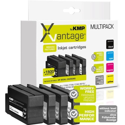 Compatible KMP HP 953XL Multipack - възпроизведени касети (черно, синьо, магента, жълто) (1747,4085)