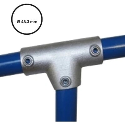 Konstrukční fitinka, spojka ocelových trubek pr. 48,3 mm – úhlová spojovací odbočka 0-11°, 155-D48