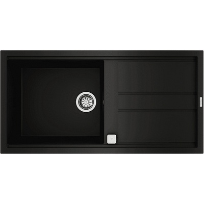 Teka Гранитна мивка, авт. клапан, обръщаема, за шкаф 60 см Nova 60 L-TG ЧЕРНА (М.1030,ЧЕ)