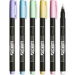 Tombow Маркер Fudenosuke мек пастел асорт. (6) (WS-BS-6P)