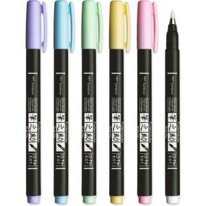 Tombow Маркер Fudenosuke мек пастел асорт. (6) (WS-BS-6P)