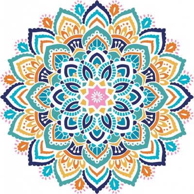zuty Zuty Abstraktní Mandala 80 x 100 Cm Plátno Rám