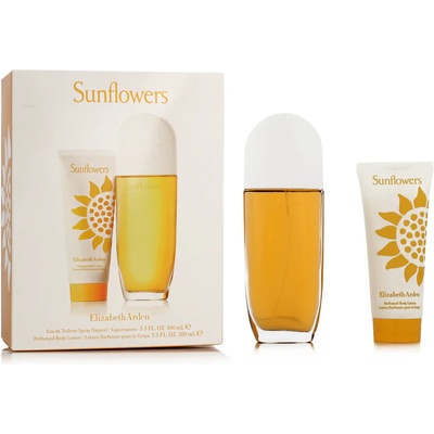 Elizabeth Arden Sunflowers комплект за жени Eau de Toilette 100 ml + Лосион за тяло 100 ml опция White and Yellow Cover