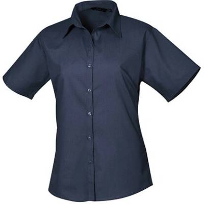 Premier Workwear Dámska košeľa s krátkym rukávom PR302 Navy