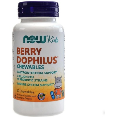 Now Foods BerryDophilus Kids 60 žuvacích pastiliek