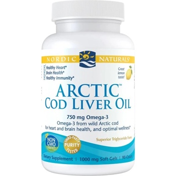 Image 1 of Nordic Naturals Arctic Cod Liver Oil 750 mg [90 Гел капсули]