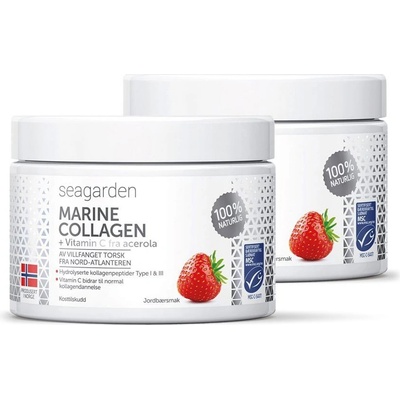 Seagarden Marine Collagen + Vitamin C jahoda 2 x 150 g