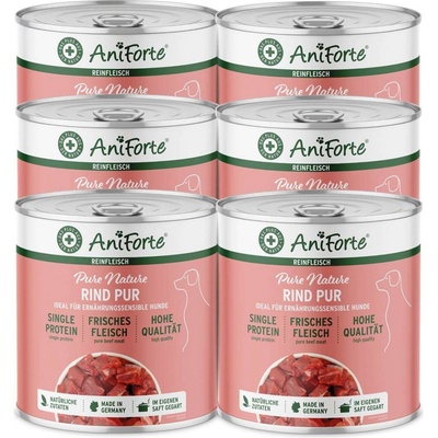 AniForte Čisté maso bez přílohy hovězí 6 x 400 g