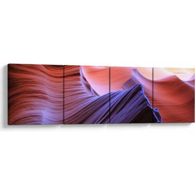 Obraz - barevný písek, Čtyřdílný 160x40 cm