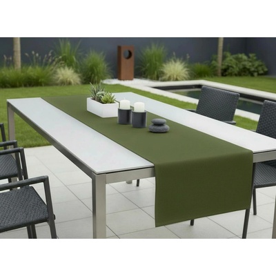 Mybesthome Venkovní běhoun ubrus Runner color 18 tmavě zelená 40x140 cm