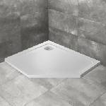 Radaway Петоъгълно душ корито Radaway Doros PT E Stone 100x90 см бял акрил ляво (SDRPT1090-01-04SL)