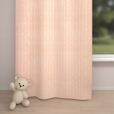 Biante Dětský bavlněný závěs Sandra SA-213 Listy na meruňkově oranžovém 130x140 cm