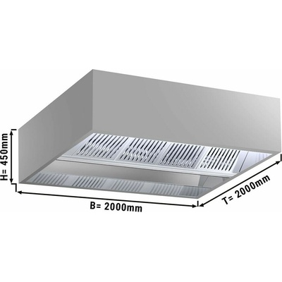 G.Gastro Indukční digestoř - 2,0 m - s filtrem a LED lampou - D11885817