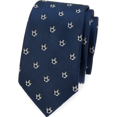 Avantgard kravata Slim Lux Modrá fotbal 571 81167 – Zboží Mobilmania