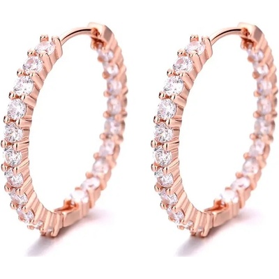 Majya náušnice rose s čirými zirkony 10164