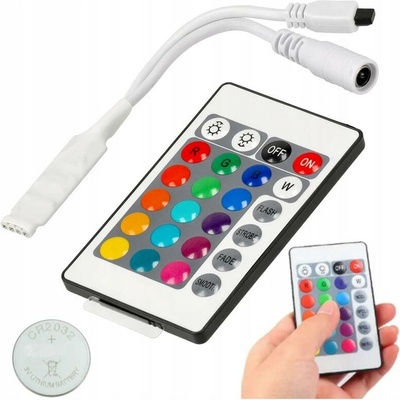 ECOLIGHT Ovladač pro RGB LED pásky, dálkové ovládání IR24 6A EC79456
