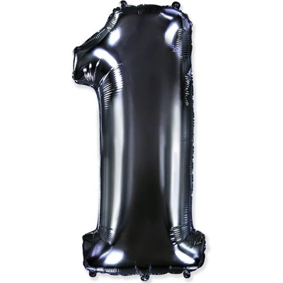FLEXMETAL Balón foliový číslice ČERNÁ BLACK 102 cm 1