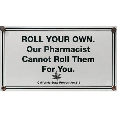 California State Proposition Roll Your Own - ceduľa