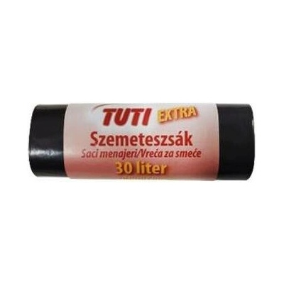 TUTI Vrecia na odpadky extra silné 30 l 15µm 20 ks Extra čierna