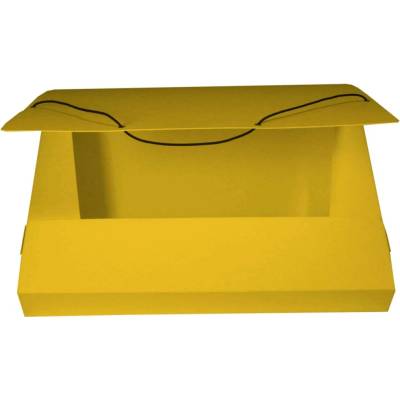 HIT Office Box prešpánový na spisy s gumičkou A4, žlutý