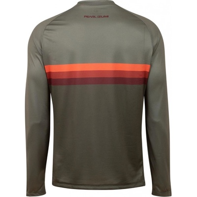 PEARL IZUMI SUMMIT LS TOP pale olive/sunset stripe