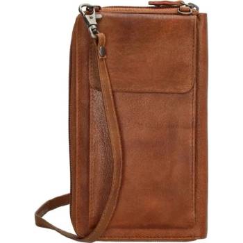 Beagles Hnedá kožená kabelka na mobil + peňaženka 2v1 Dayana
