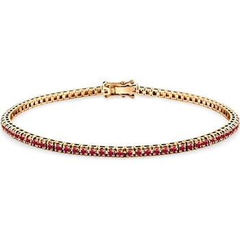 SAVICKI Тенис гривна Luminy 2, 3 мм: злато, рубини