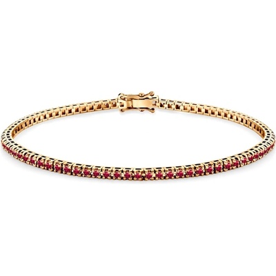 SAVICKI Тенис гривна Luminy 2, 3 мм: злато, рубини