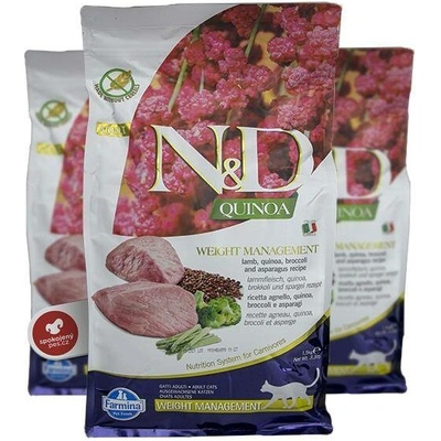N&D GF Cat Quinoa Weight Management Lamb&Broccoli 1,5 kg