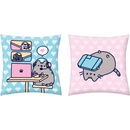 Halantex Obojstranný vankúš mačička Pusheen chatuje 40x40