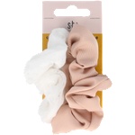 s-he stylecollection Скрънчи ластици за коса в бял и бежов цвят, 2 бр (3134334)