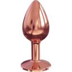 Dorcel Diamond Plug S - алуминиева анална тапа - малка (розово злато) - lovesexshop