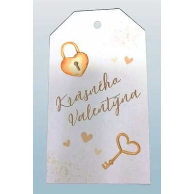 Dárková kartička - Krásného Valentýna, žlutá