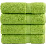 vidaXL Премиум хавлиени кърпи SOLUND 4 бр зелени 100x150см 600 gsm (137504)