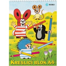Kreslící blok KRTEK s horní vazbou A4 čistý 20 listů