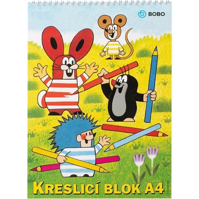 Kreslící blok KRTEK s horní vazbou A4 čistý 20 listů