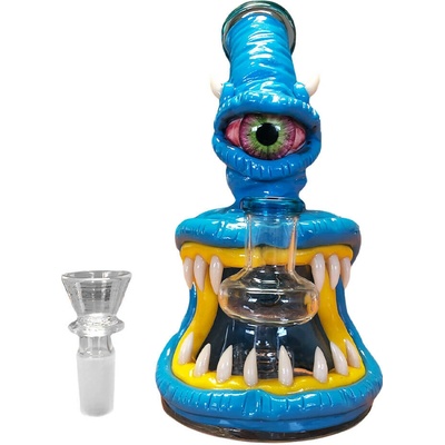 Sklenený Bong Monster Glass Clay 16 cm Čierna ovca Žltá