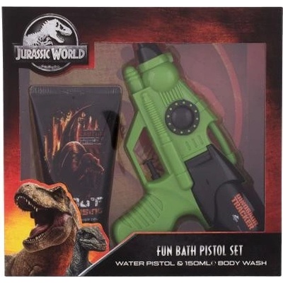 Universal Jurassic World darčekový set sprchovací gél Jurassic World 150 ml + vodná pištoľ pre deti