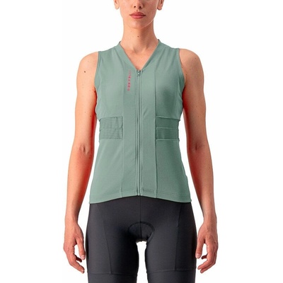 Castelli Anima 4 Sleeveless Defender Green/Persian Red