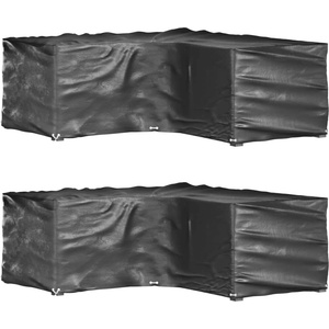 vidaXL Покривала за ъглови градински мебели 2 бр 16 капси 215x215x70см (3155370)